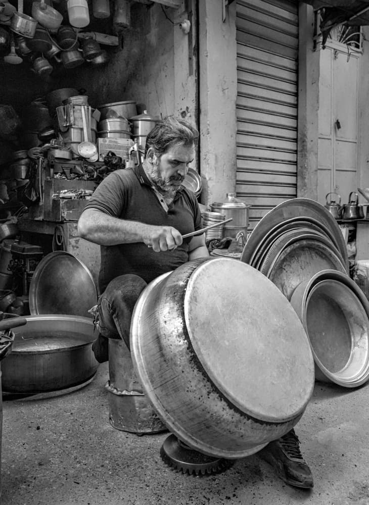 Traditional Copper Smith by Bashar Alsofey — canvas wall art