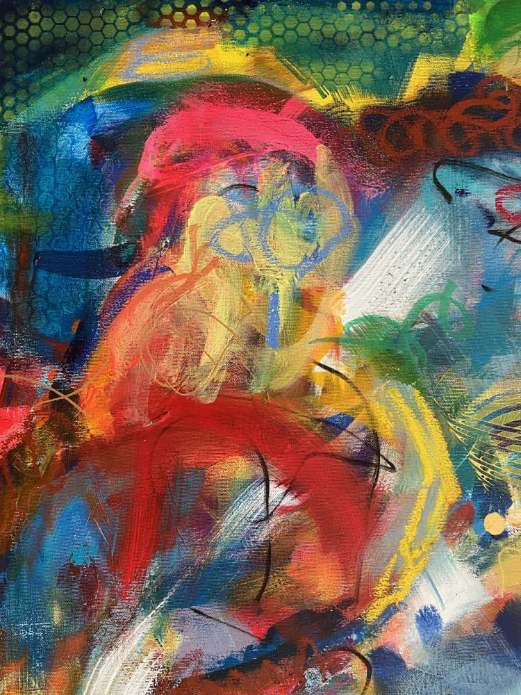 Vibrant Expressive Flow by Irene Chua — canvas wall art