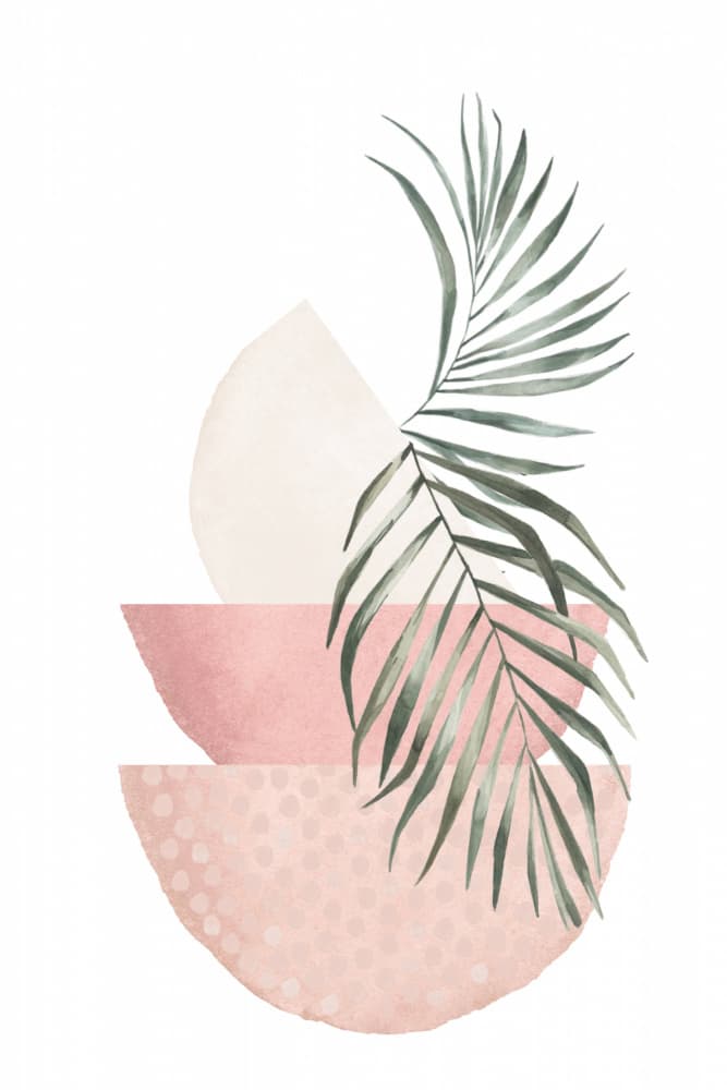 Blush Palm Abstracts by Sally Ann Moss — canvas wall art