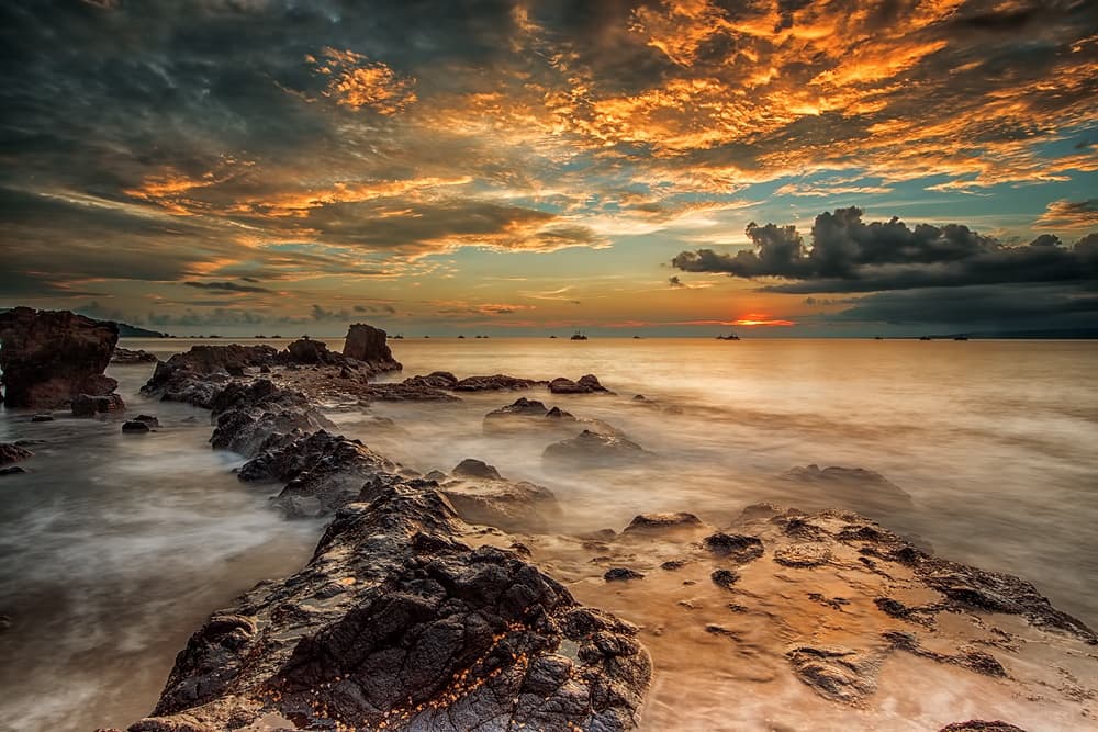 Golden Hour Coastal Drama by Gunarto Song — canvas wall art