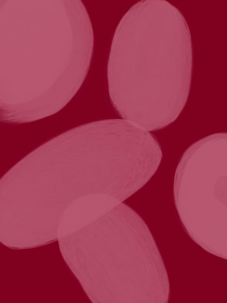 Fluid Crimson Forms by Studio Palette — canvas wall art