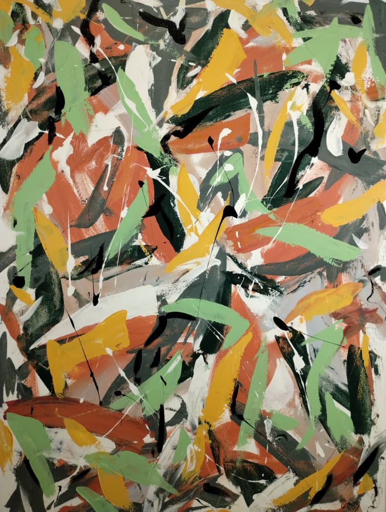 Abstract Foliage Motion by Michael Cross — canvas wall art