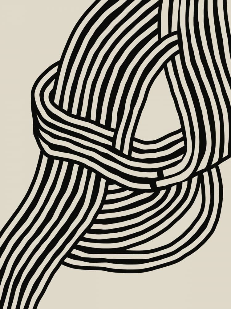 Abstract Flowing Knot by Little Dean — canvas wall art
