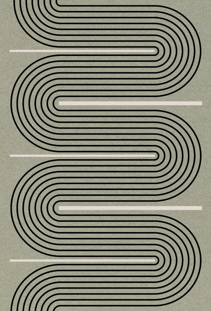 Curved Pathways by THE MIUUS STUDIO — canvas wall art