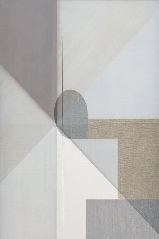 Neutral Geometric Architecture by cartissi — canvas wall art