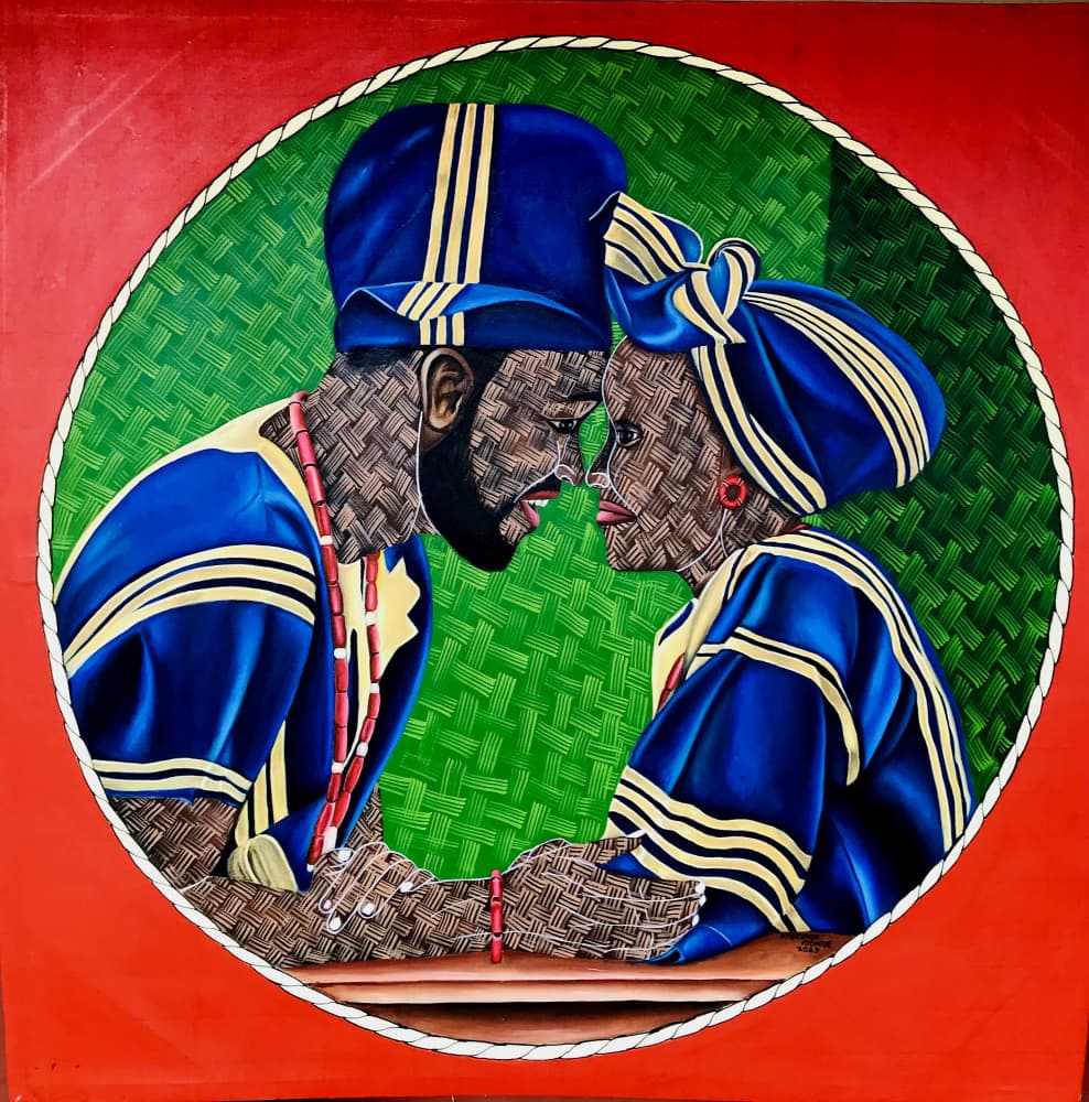 Loving African Couple by Ayotunde ayomide — canvas wall art