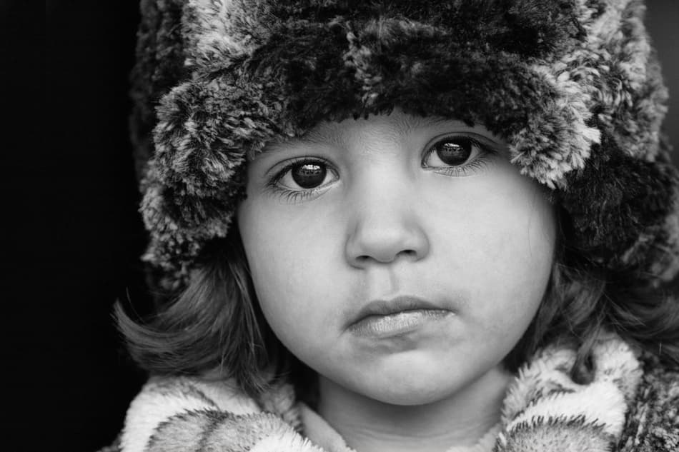 Serious Little Girl by Hesham Alhumaid — canvas wall art