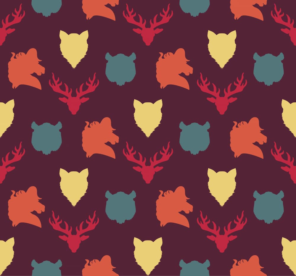Wild Animal Silhouettes by Marika Barsrsind — canvas wall art