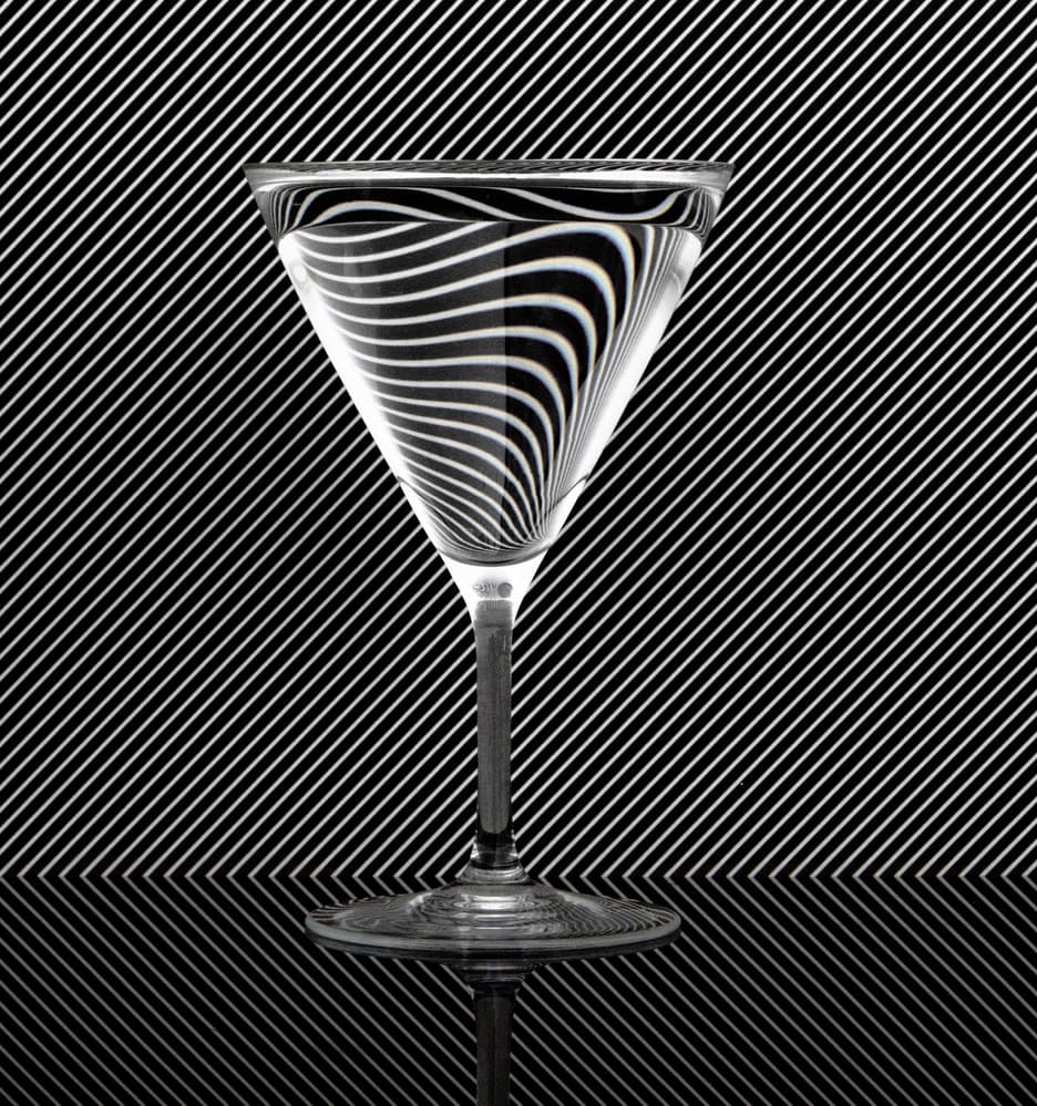 Martini Glass Optical Illusion by Friedhelm Hardekopf — canvas wall art