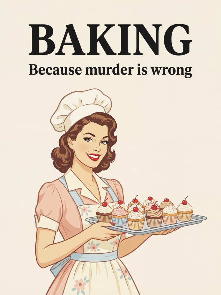 Retro Baking Humor by Andreas Magnusson — canvas wall art