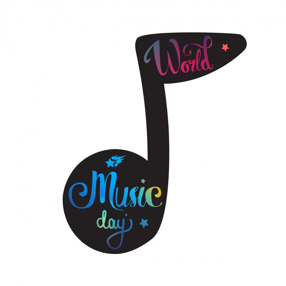 Music Day Celebration Note by Marika Barsrsind — canvas wall art