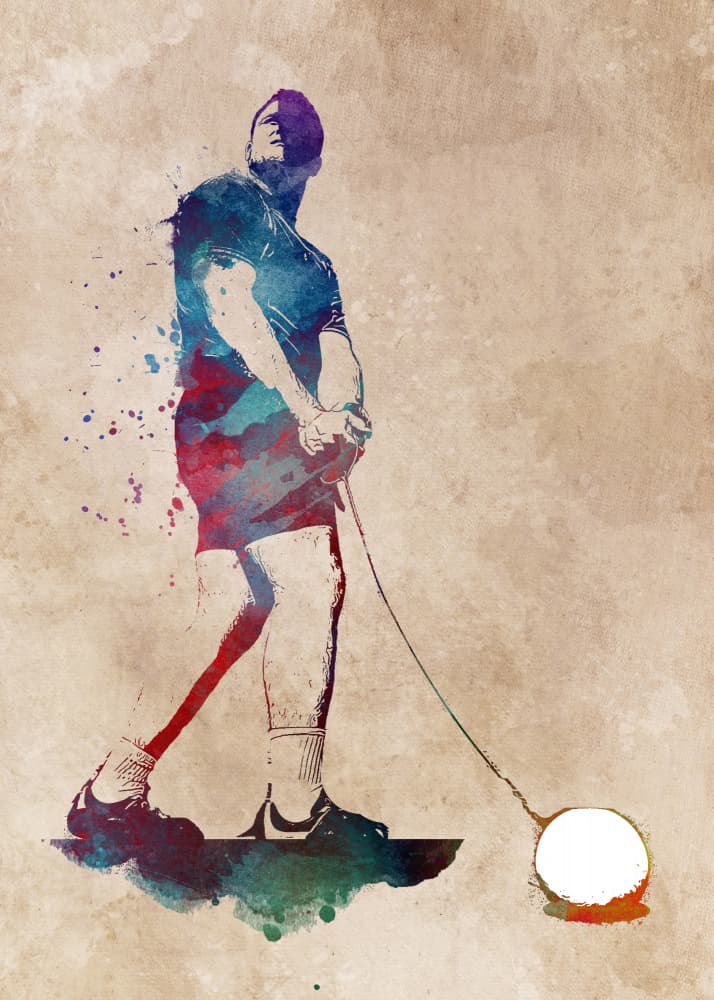 Dynamic Hammer Thrower by Justyna Jaszke — canvas wall art