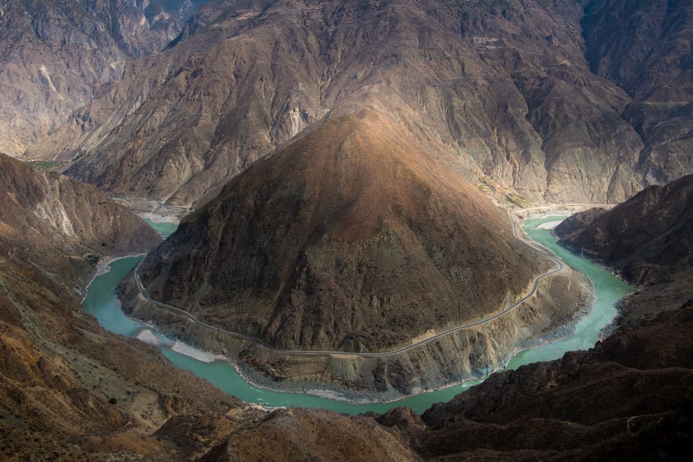 Winding Mountain River by Simoon — canvas wall art