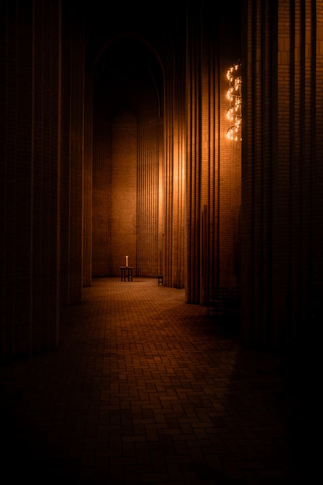 Candlelit Hallway Glow by Stefan Buder — canvas wall art