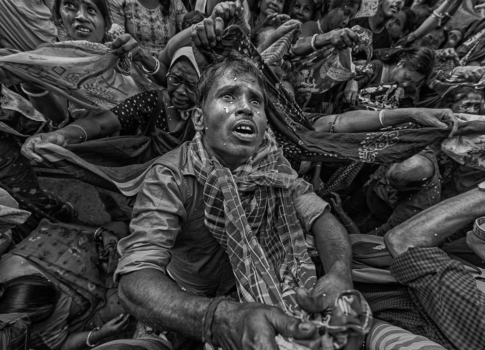 Emotion Amidst The Crowd by Shaibal Nandi — canvas wall art