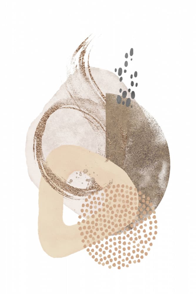 Warm Neutral Abstract Shapes by Sally Ann Moss — canvas wall art