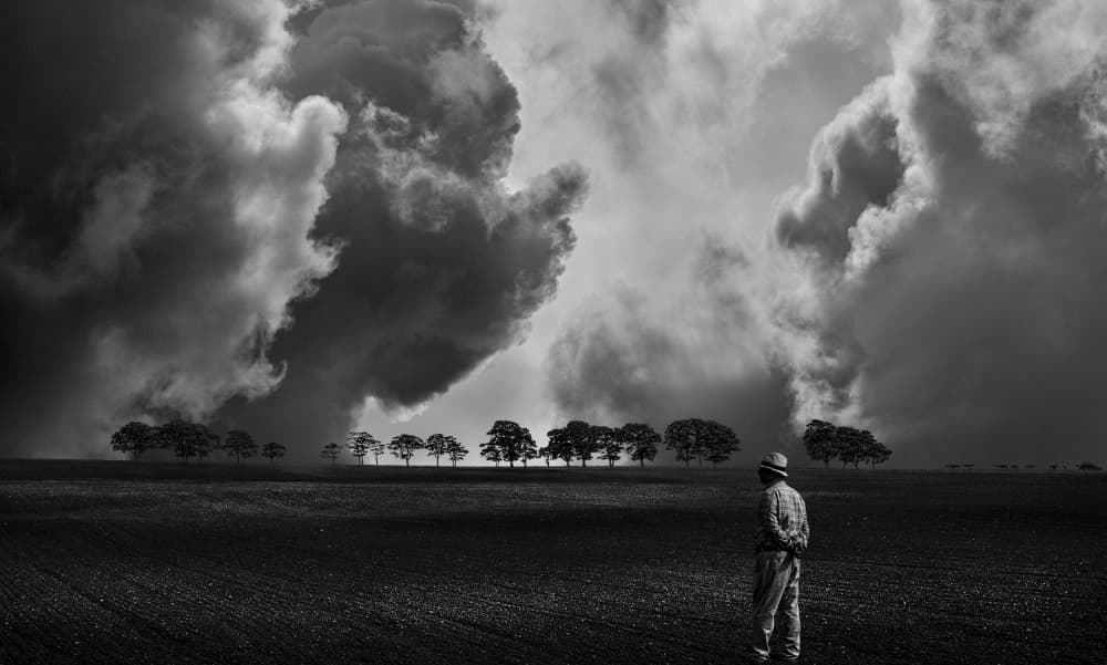 Man Under Stormy Sky by Dave Quince — canvas wall art