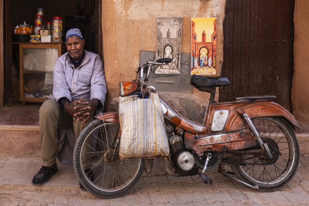 Moroccan Street Vendor by Juan Antonio Palacios — canvas wall art