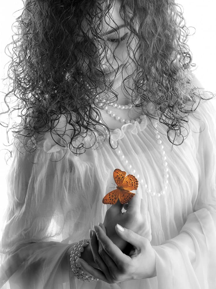 Lady in white by Abbas Arabzadeh — canvas wall art