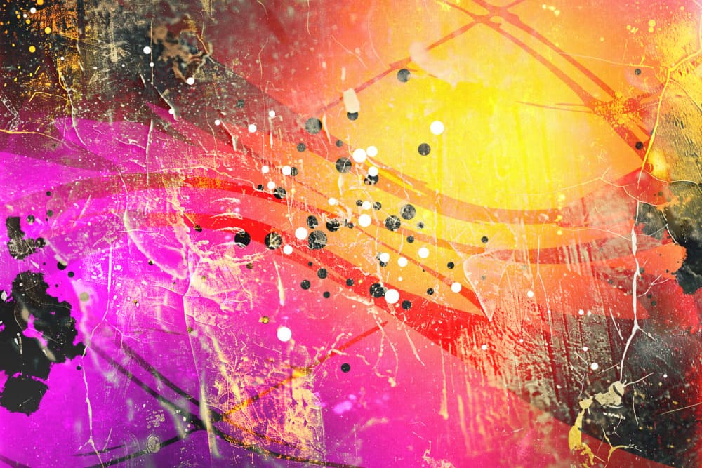 Vibrant Abstract Splatter by Rafal Kulik — canvas wall art