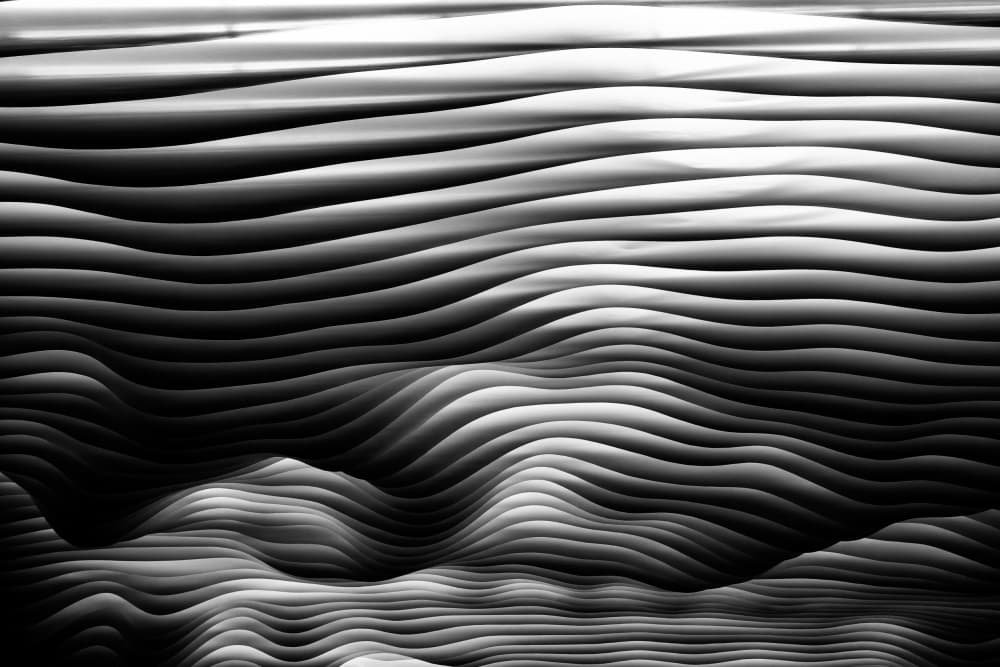 Wavy Abstract Lines by Jaap Koer — canvas wall art