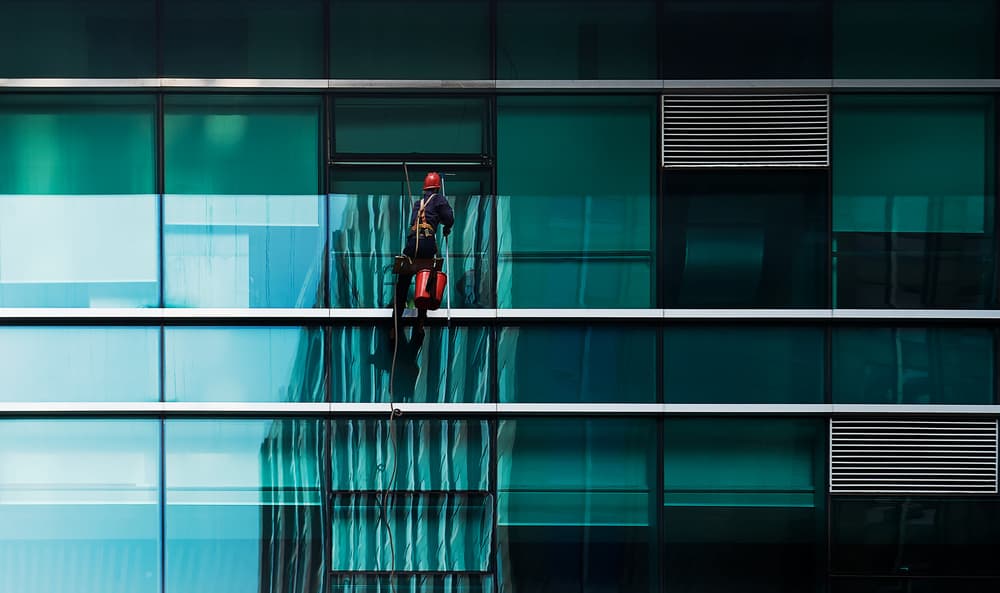 High-Rise Window Cleaner by Fabrizio Massetti — canvas wall art