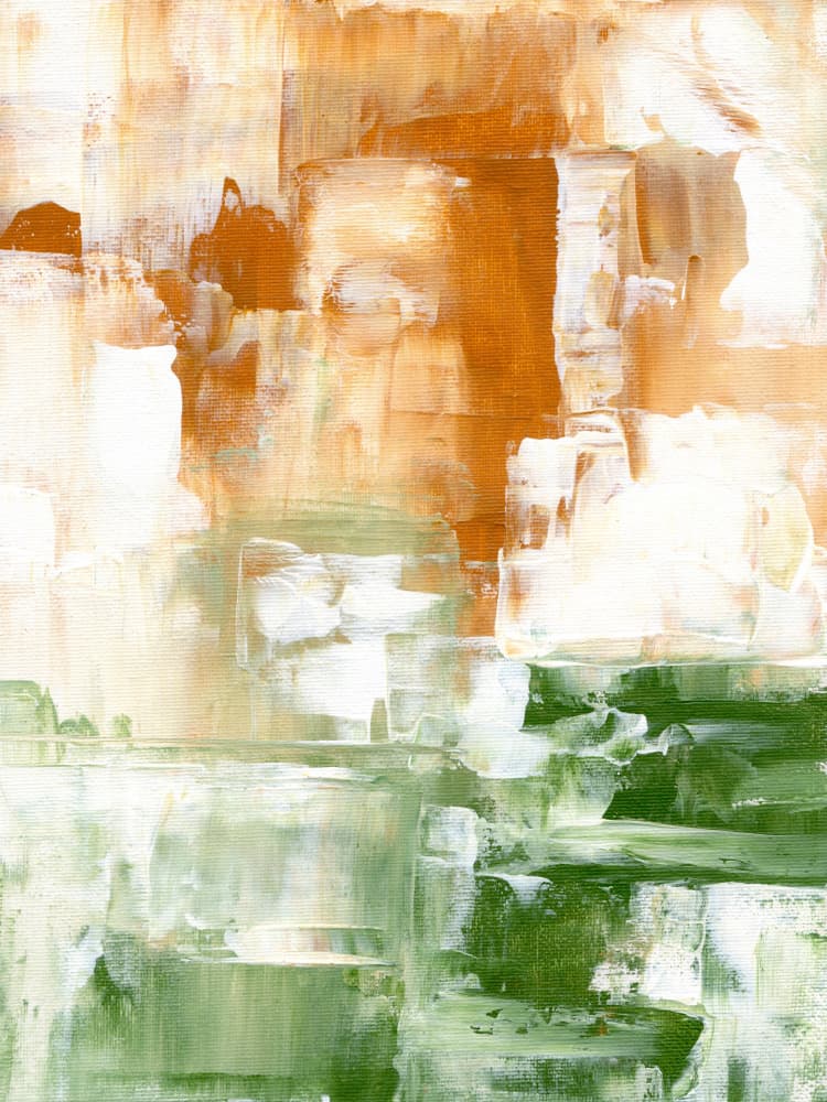 Earthy Green Abstract Art by Ejaaz Haniff — canvas wall art
