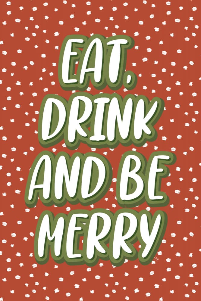 Eat Drink And Be Merry by Martina — canvas wall art