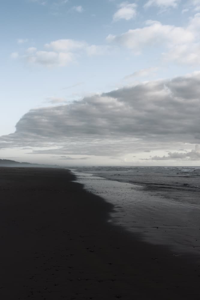 Moody Ocean Shore by Lynann Colligan — canvas wall art