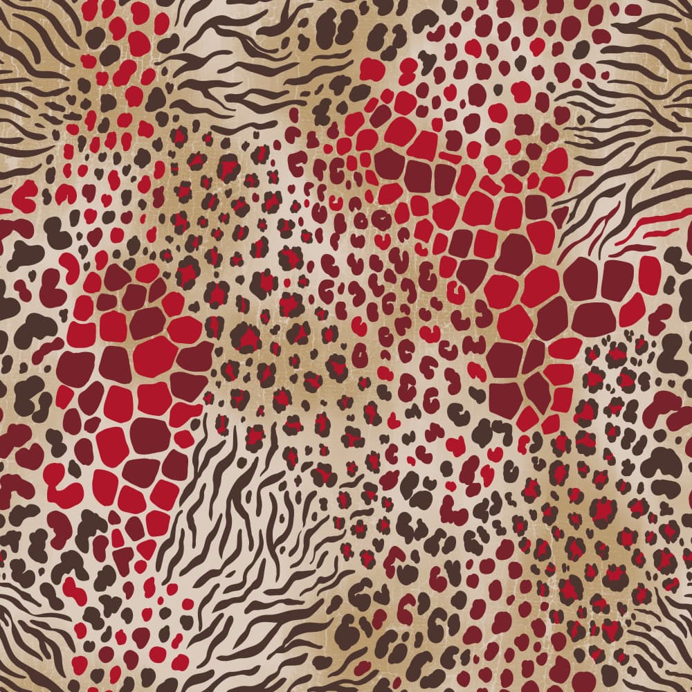 Bold Red Animal Patterns by Alexandra Weise — canvas wall art