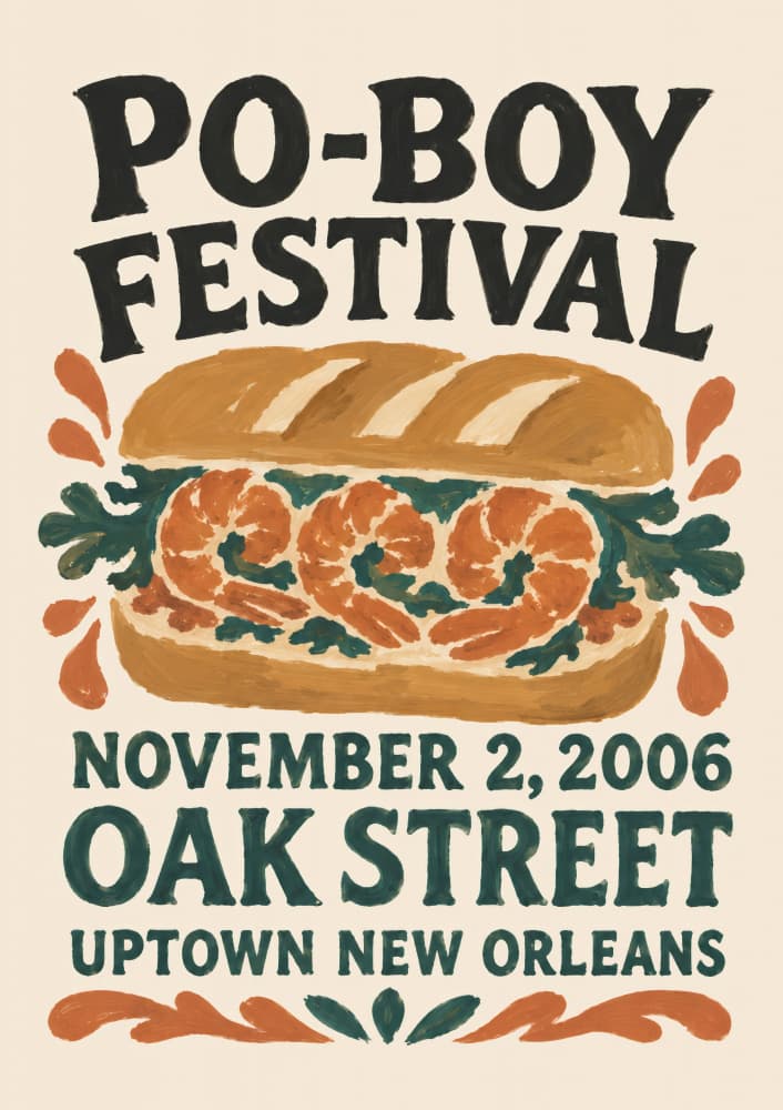New Orleans Po-Boy Festival by Patryk Krygowski — canvas wall art