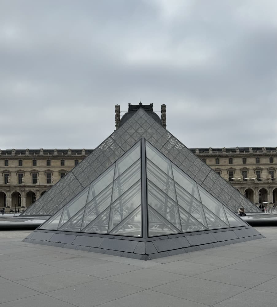 Paris Glass Pyramid by Mayalazzawi — canvas wall art