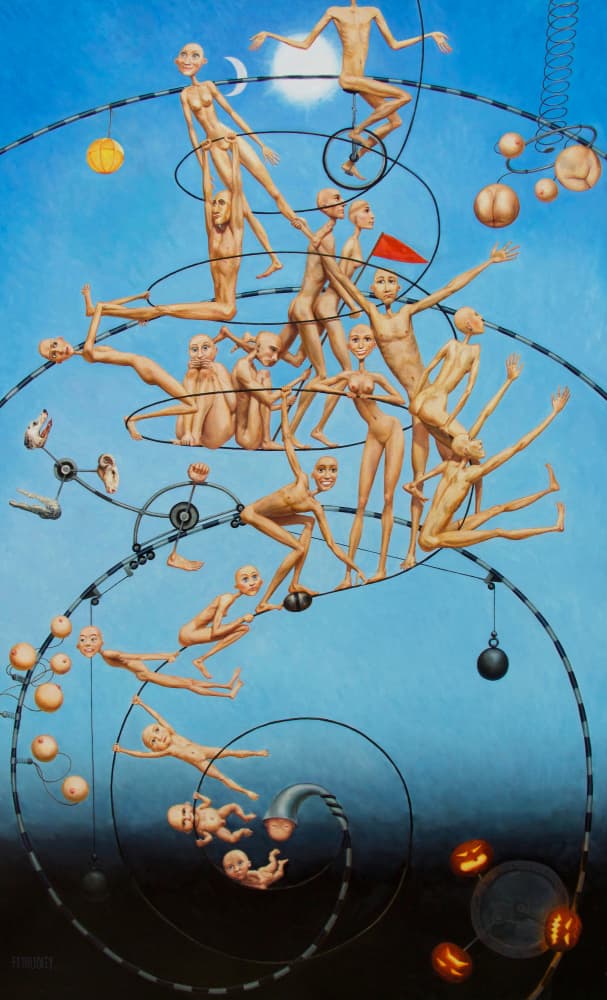 Life's Spiral Journey by Myriam Feuilloley — canvas wall art