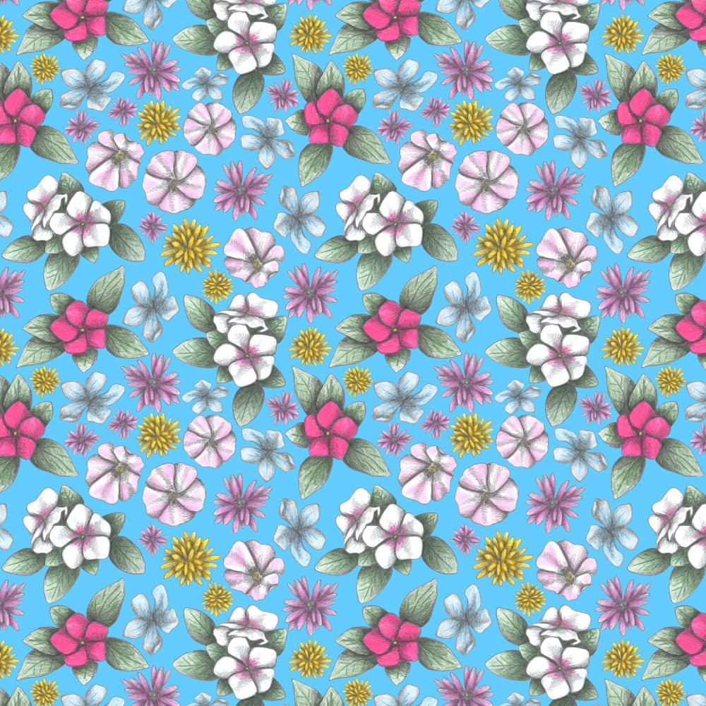 Vibrant Floral Pattern by Cecilia Battaini — canvas wall art