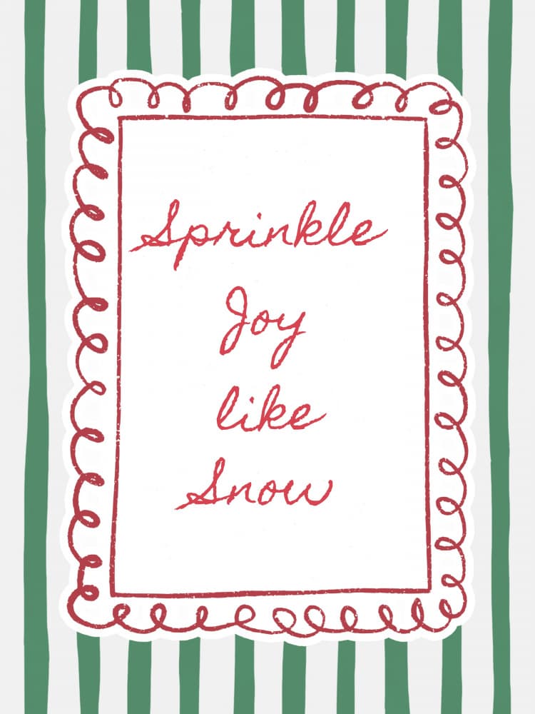 Christmas Joy Quote by Jolly and Dash — canvas wall art