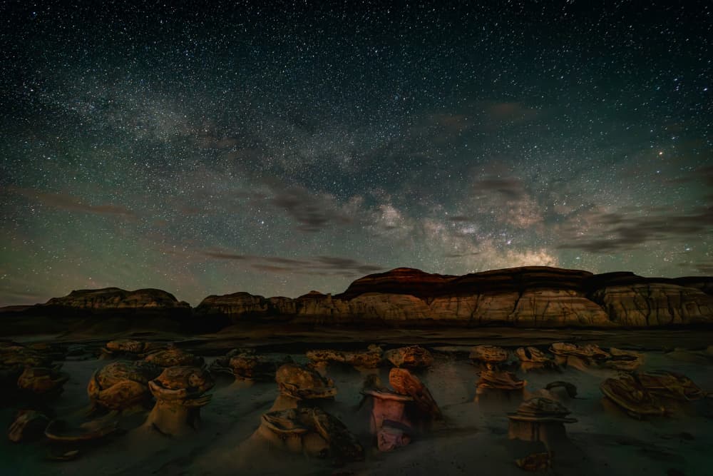 Milky Way Badlands Night by ZY Zhang — canvas wall art