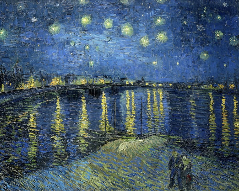 The Starry Night Over The Rhone by Vincent Van Gogh — canvas wall art