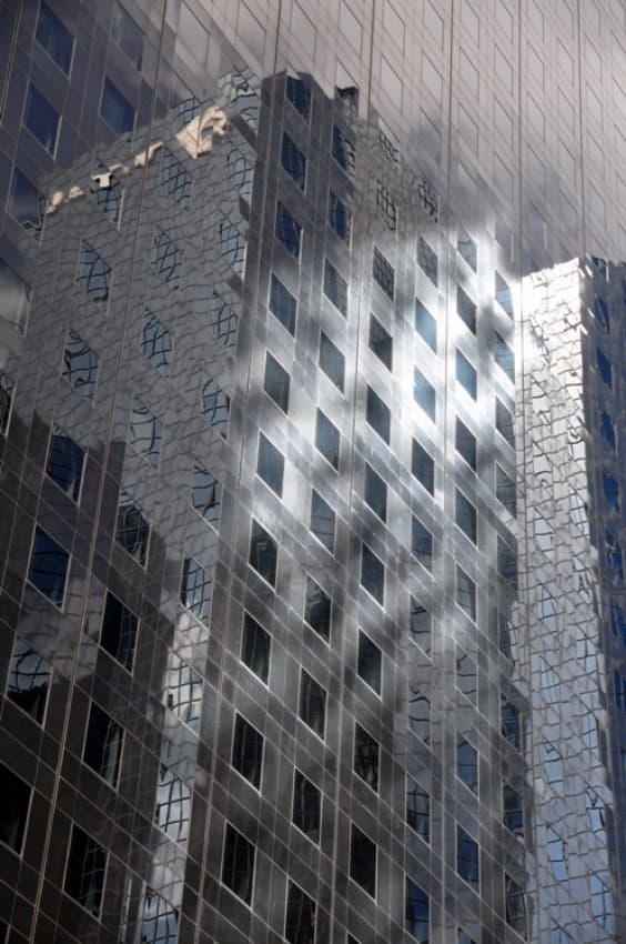 Urban Glass Reflection by Philippe-M — canvas wall art