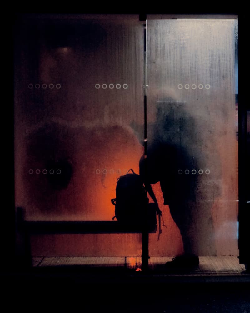 Orange Silhouette Urban Night by By PEJ — canvas wall art