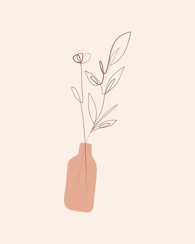 Delicate Flower Vase by KsanaKalpa — canvas wall art