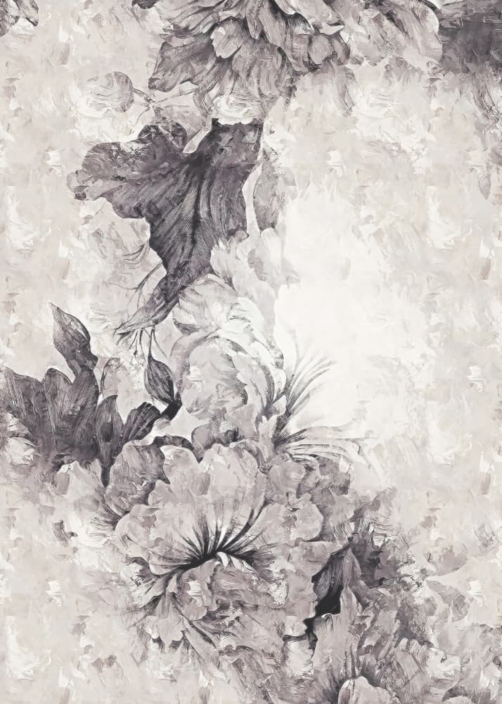 Grey Floral Elegance by Rafal Kulik — canvas wall art