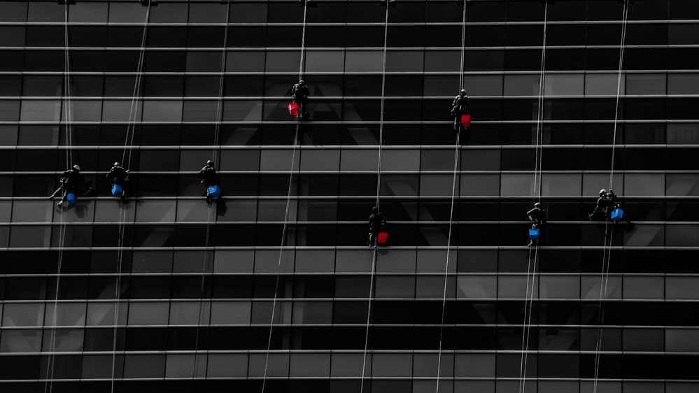 High-Rise Window Cleaners by Muhammad Almasri — canvas wall art