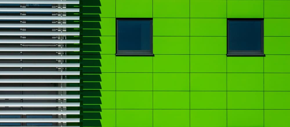 Vibrant Green Architecture by Lus Joosten — canvas wall art