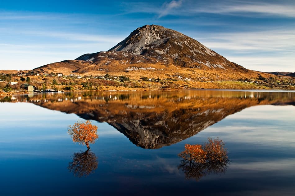 Autumn Mountain Lake Reflection by Derek Smyth — canvas wall art
