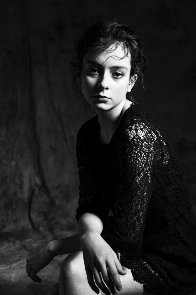Intense Young Woman Portrait by Yoshihisa Nemoto — canvas wall art