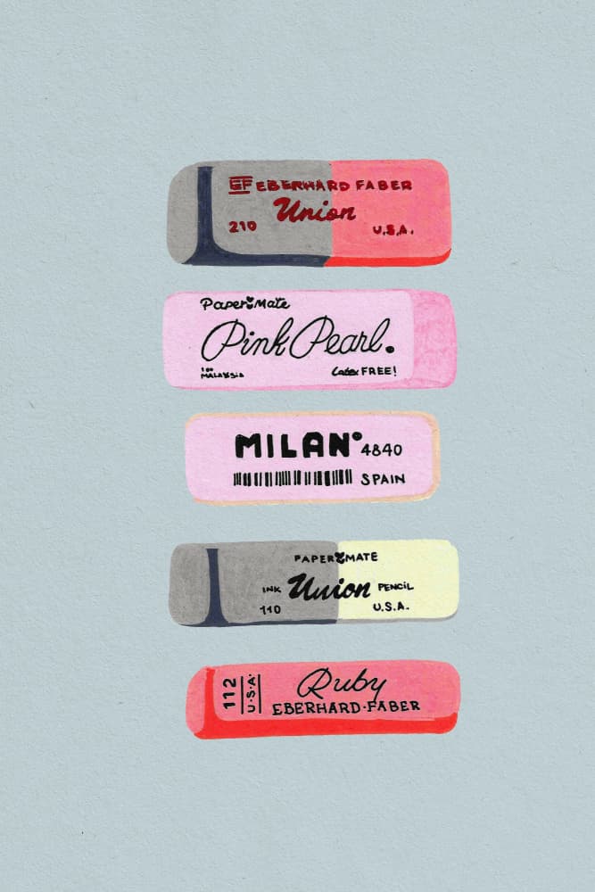 Retro Eraser Collection by Studio Mandariini — canvas wall art