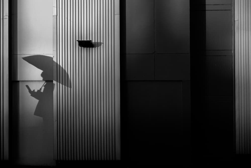 Abstract Umbrella Shadow by Tetsuya Hashimoto — canvas wall art