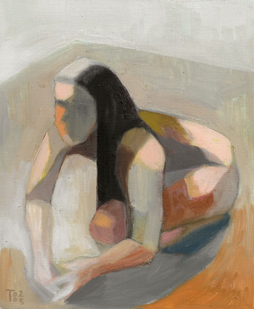 Pensive Abstract Figure by Tore Bahnson — canvas wall art