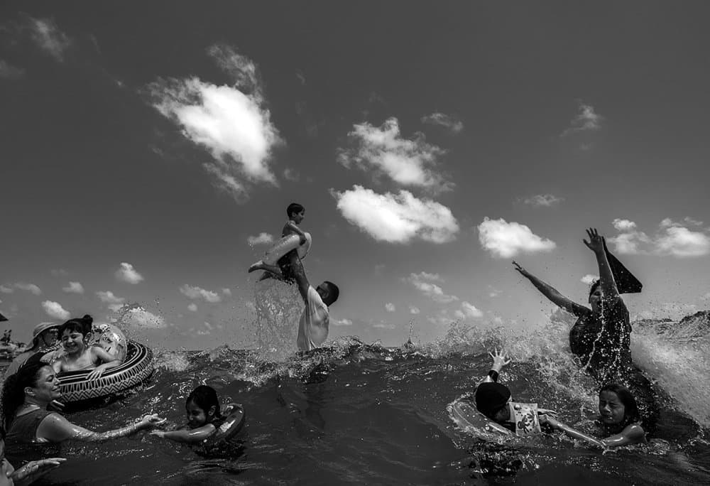 Splashing Summer Fun by Orna Naor — canvas wall art