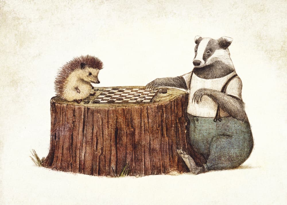 Animal Playtime by Mike Koubou — canvas wall art